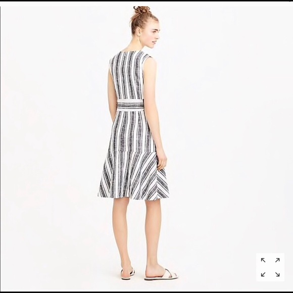 ✨J crew linen stripe dress - Picture 2 of 5